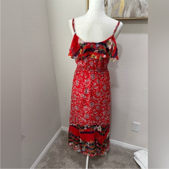 Anthropologie One September Zuri Red Floral Maxi Dress - Picture 6 of 9